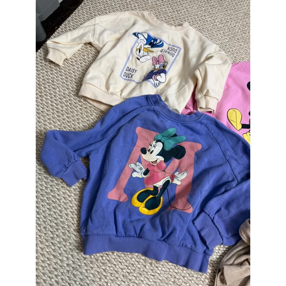 H&M, Zara Disney Kids Clothing Lot Sweatshirts T-Shirts Pants Mickey Minnie 2/4